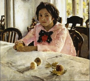 Картина «Девочка с персиками»